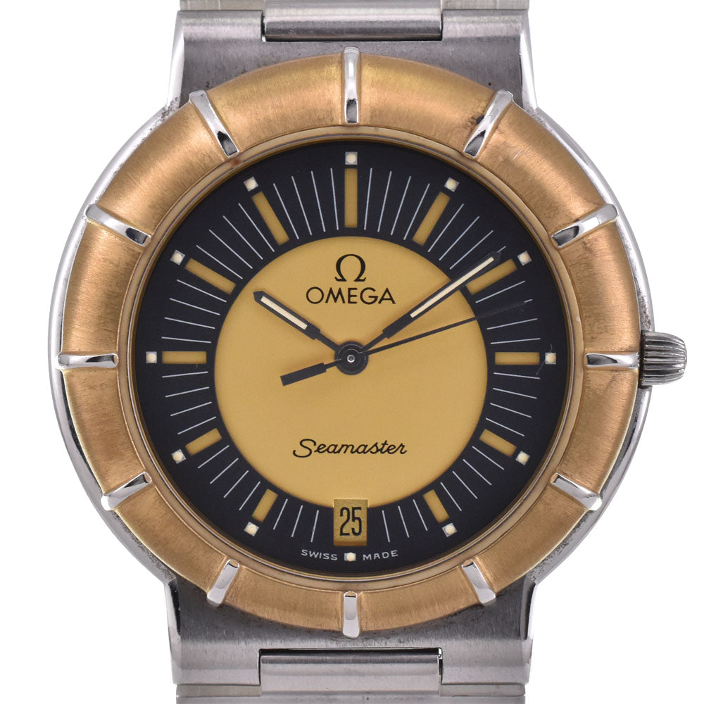 OMEGA Seamaster Dynamic Ammonite Date Cal.1430 Gold / Black Dial Quartz Men's
 Watch A#143971