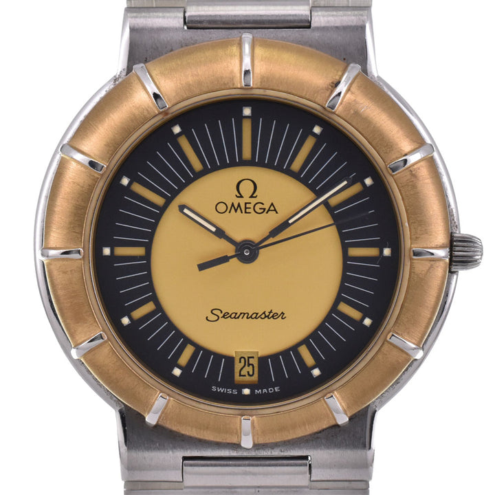OMEGA Seamaster Dynamic Ammonite Date Cal.1430 Gold / Black Dial Quartz Men's
 Watch A#143971