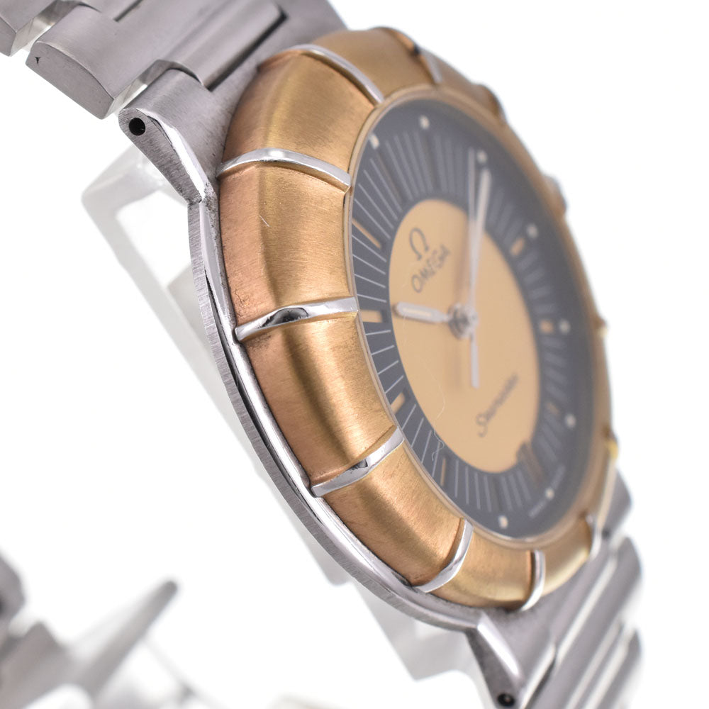 OMEGA Seamaster Dynamic Ammonite Date Cal.1430 Gold / Black Dial Quartz Men's
 Watch A#143971