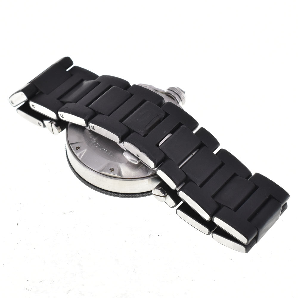 CARTIER Pasha Sea Timer Date W31077U2 Stainless Steel / Rubber black Dial Automatic Men's
 Watch A#143976