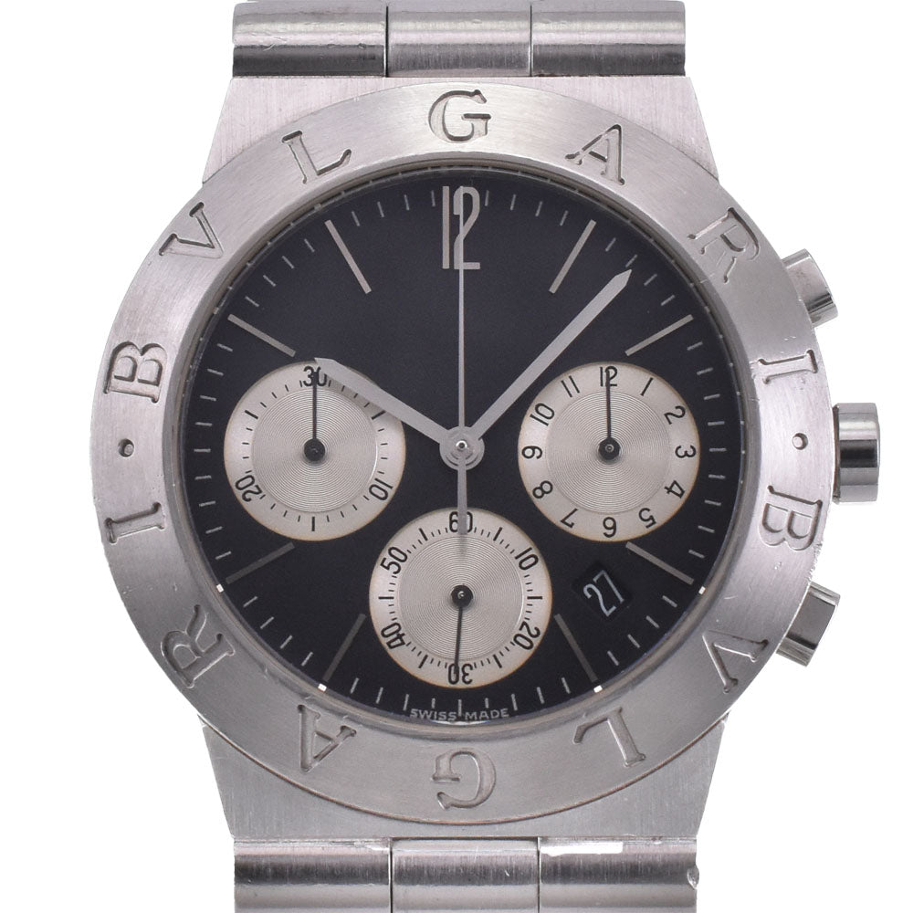 with paper BVLGARI Diagono Sports CH35S Chronograph Date Black / Silver Dial Quartz Men's
 Watch A#143979