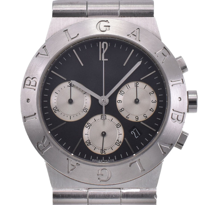 with paper BVLGARI Diagono Sports CH35S Chronograph Date Black / Silver Dial Quartz Men's
 Watch A#143979