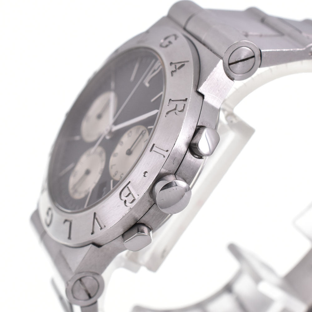 with paper BVLGARI Diagono Sports CH35S Chronograph Date Black / Silver Dial Quartz Men's
 Watch A#143979