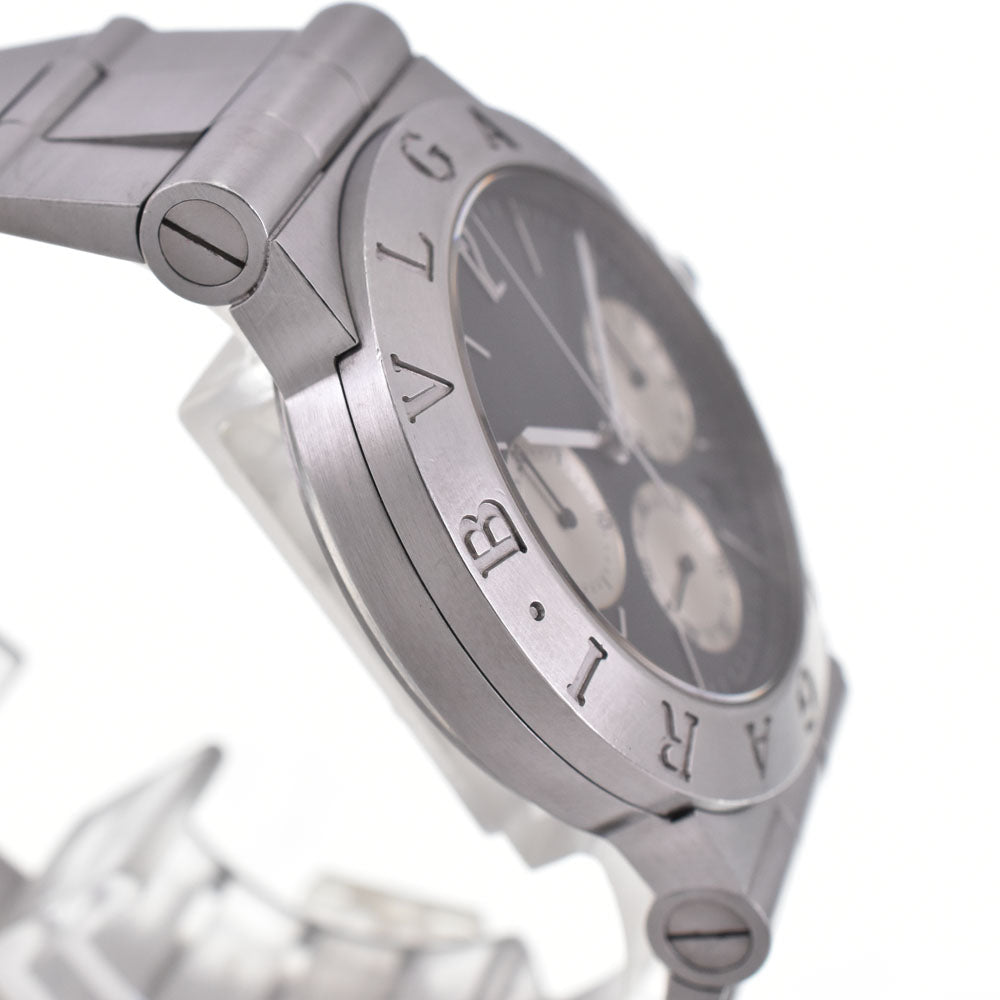 with paper BVLGARI Diagono Sports CH35S Chronograph Date Black / Silver Dial Quartz Men's
 Watch A#143979