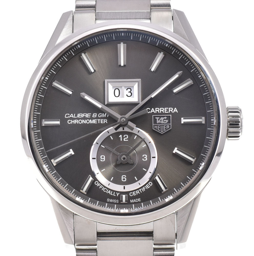 TAG HEUER Carrera Grand Date WAR5012.BA0723 GMT caliber 8 gray Dial Automatic Men's
 Watch A#143985