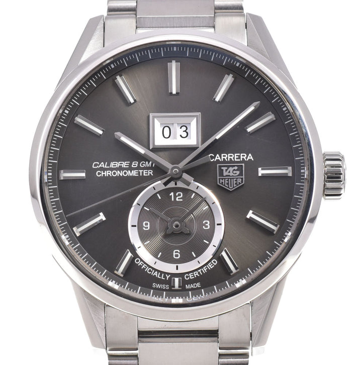 TAG HEUER Carrera Grand Date WAR5012.BA0723 GMT caliber 8 gray Dial Automatic Men's
 Watch A#143985