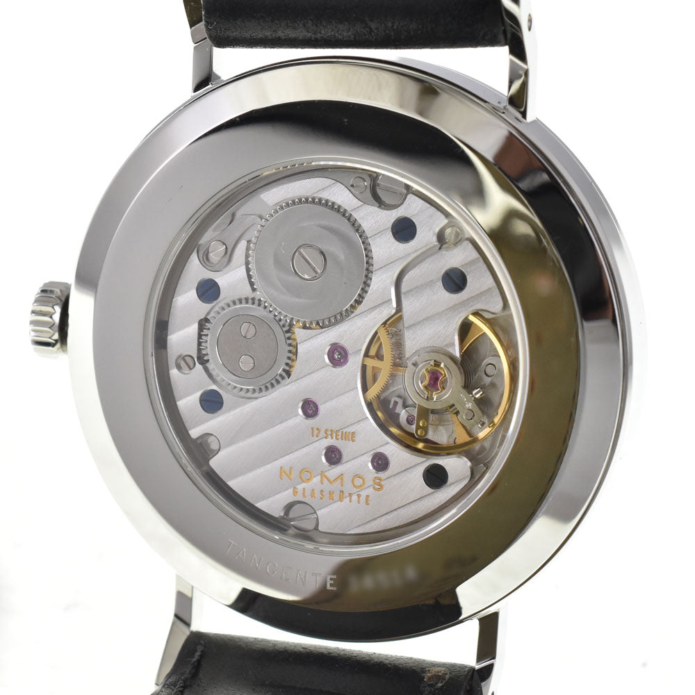 with paper NOMOS Tangente 38 TN1A1W238 Small second Silver Dial Hand Winding Men's
 Watch R#143986