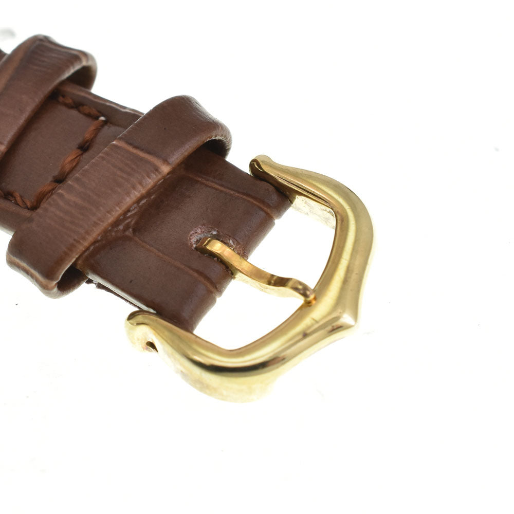 CARTIER Must Vendome SV925 (Gold Plated) / Leather wine-red Dial Quartz Ladies
 Watch R#143991