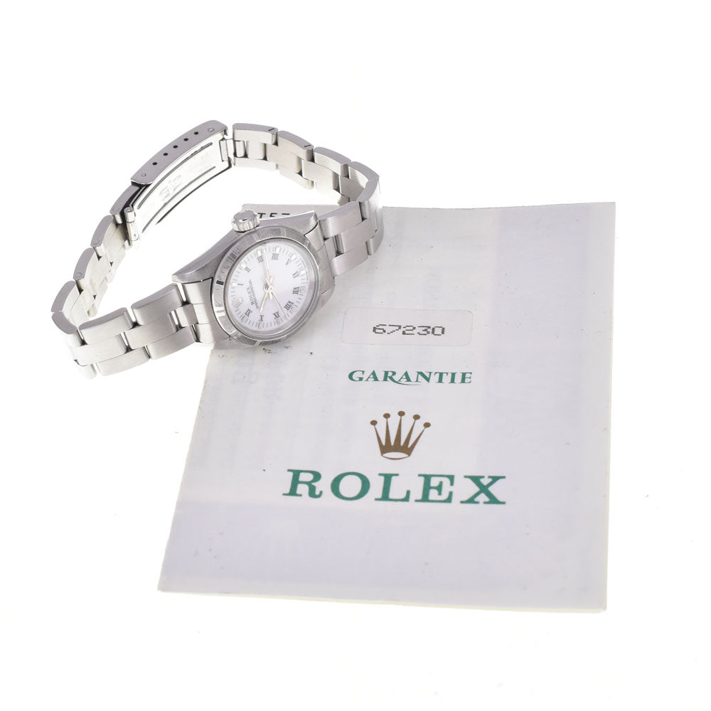 with paper ROLEX Oyster perpetual 67230 Cal.2130 white Dial Automatic Ladies
 Watch A#143992