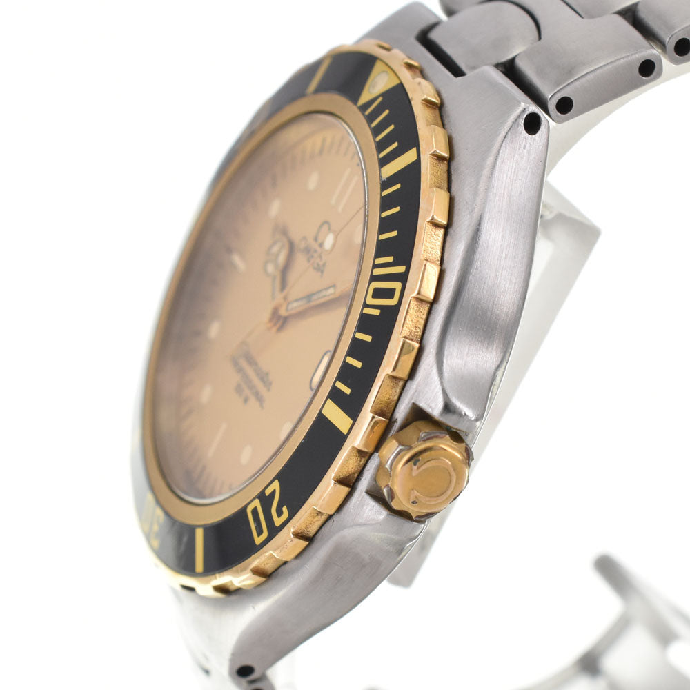 OMEGA Seamaster 200m Date YG bezel gold Dial Quartz Men's
 Watch R#143993