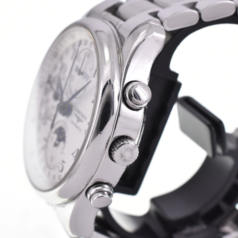 with paper LONGINES Master collection L2.673.4 Triple calendar chronograph moonface Silver Dial Automatic Men's
 Watch A#143994