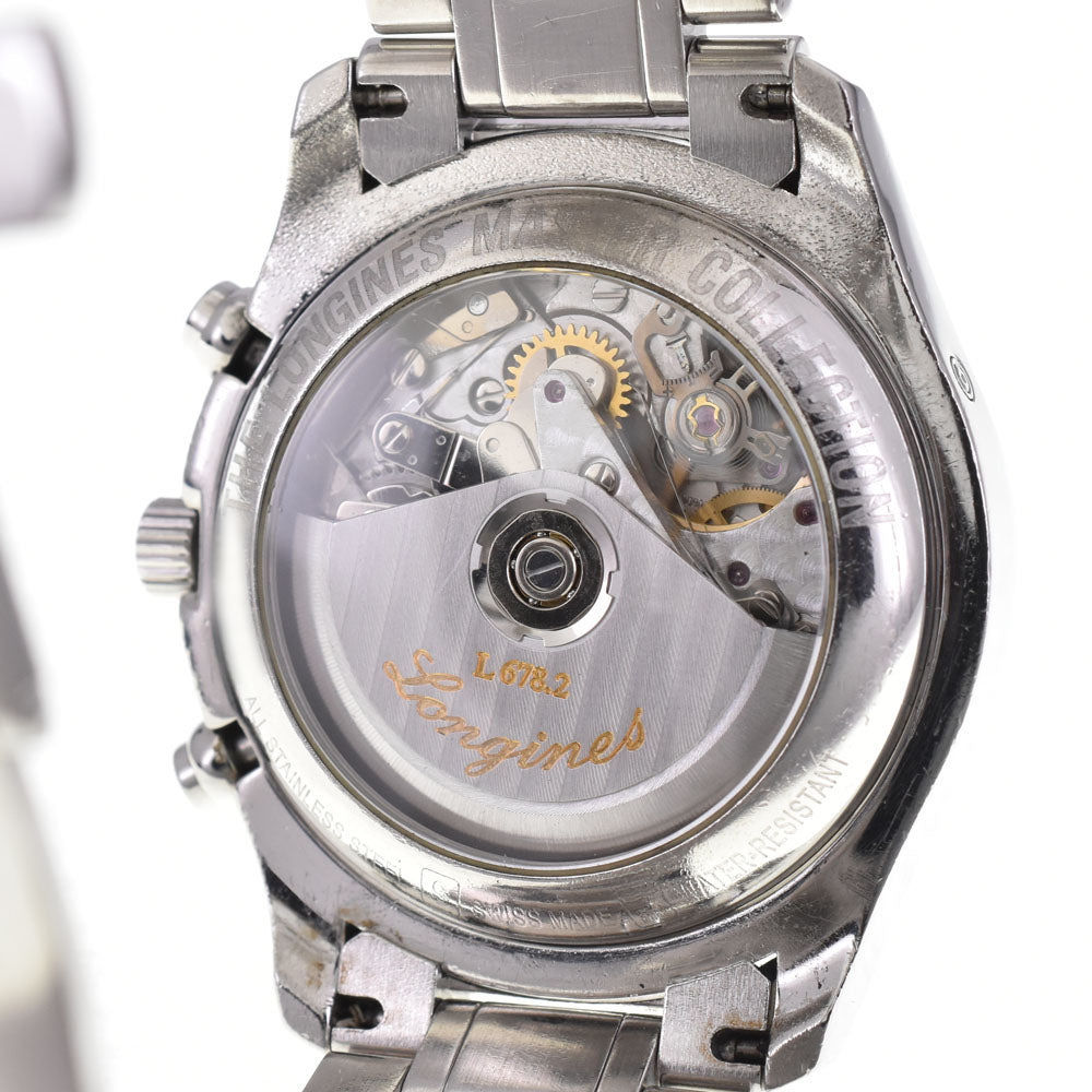 with paper LONGINES Master collection L2.673.4 Triple calendar chronograph moonface Silver Dial Automatic Men's
 Watch A#143994