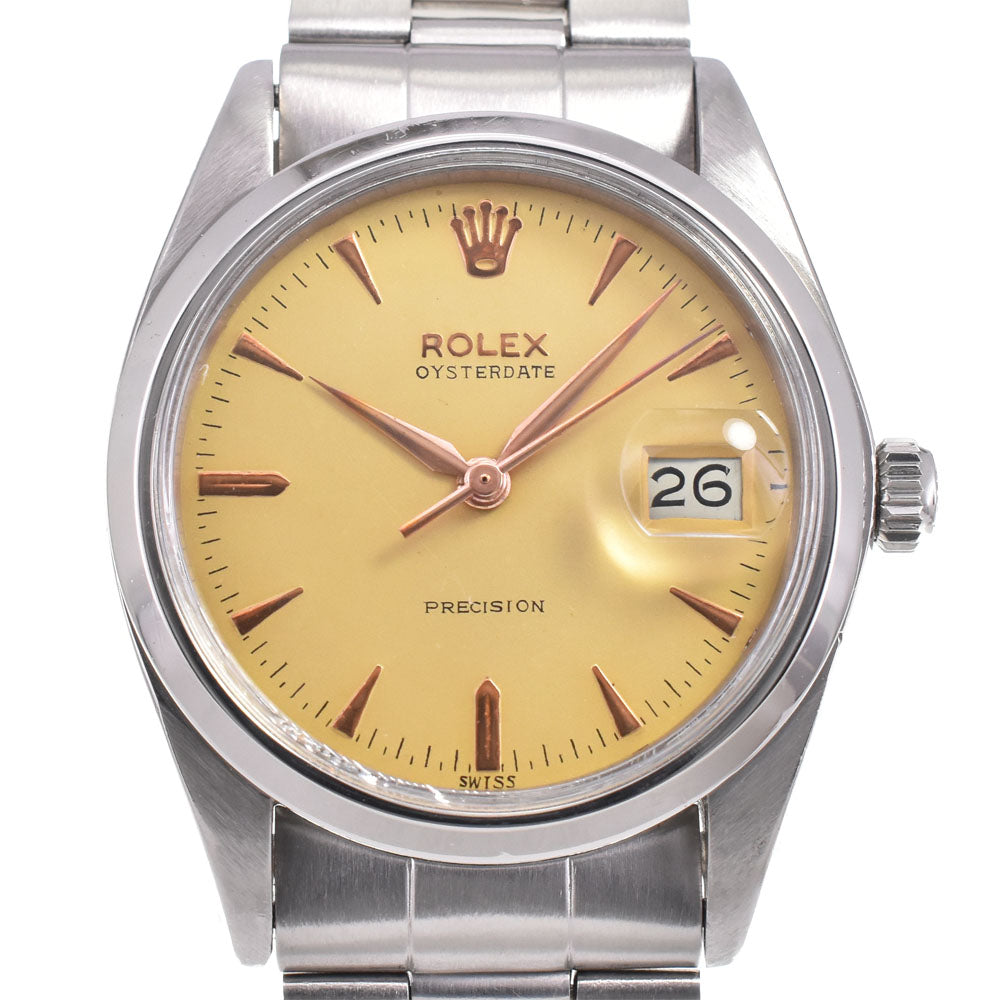 ROLEX Oyster Date Precision 6694 vintage Cal.1225 Champagne Dial Hand Winding Men's
 Watch A#144002