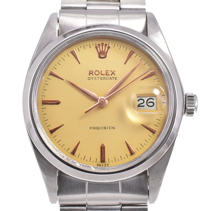 ROLEX Oyster Date Precision 6694 vintage Cal.1225 Champagne Dial Hand Winding Men's
 Watch A#144002
