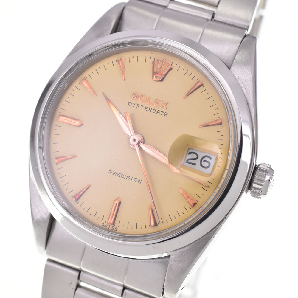 ROLEX Oyster Date Precision 6694 vintage Cal.1225 Champagne Dial Hand Winding Men's
 Watch A#144002