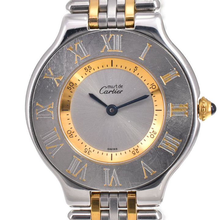 CARTIER Must21 Vantian W10074F4/1330 Silver Dial Quartz Unisex
 Watch A#144003