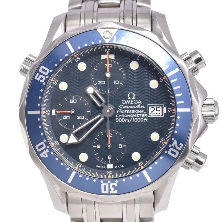 with paper OMEGA Seamaster300 2599.80 Chronograph Date blue Dial Automatic Men's
 Watch A#144007