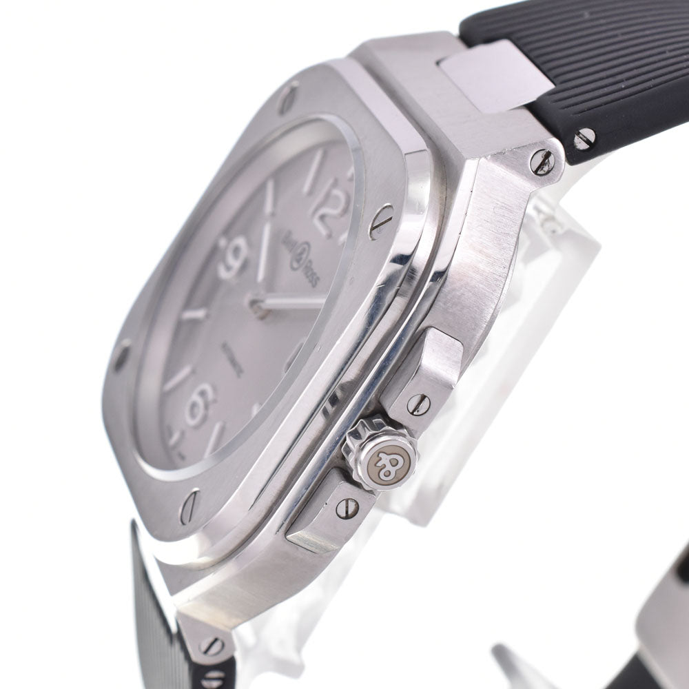 with paper Bell＆Ross Instrument BR05 BR05A-GR-ST/SRB Stainless Steel / Rubber Silver Dial Automatic Men's
 Watch B#144013