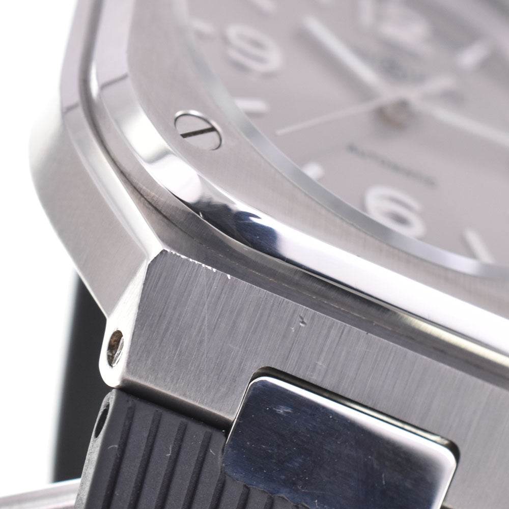 with paper Bell＆Ross Instrument BR05 BR05A-GR-ST/SRB Stainless Steel / Rubber Silver Dial Automatic Men's
 Watch B#144013