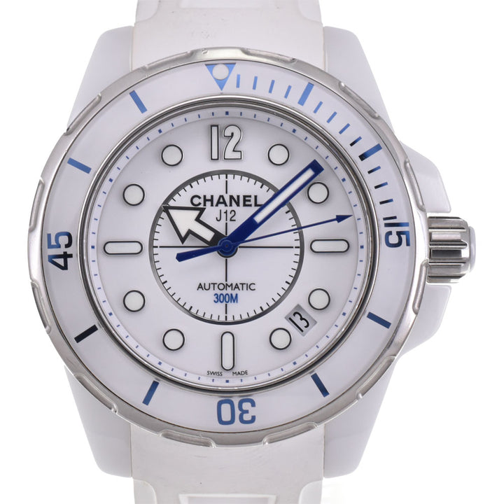 CHANEL J12 Marine 38 Date H2560 White ceramic / rubber white Dial Automatic Men's
 Watch A#144015
