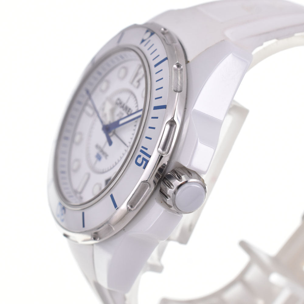 CHANEL J12 Marine 38 Date H2560 White ceramic / rubber white Dial Automatic Men's
 Watch A#144015