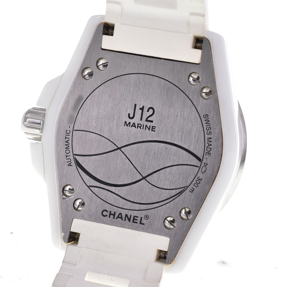 CHANEL J12 Marine 38 Date H2560 White ceramic / rubber white Dial Automatic Men's
 Watch A#144015