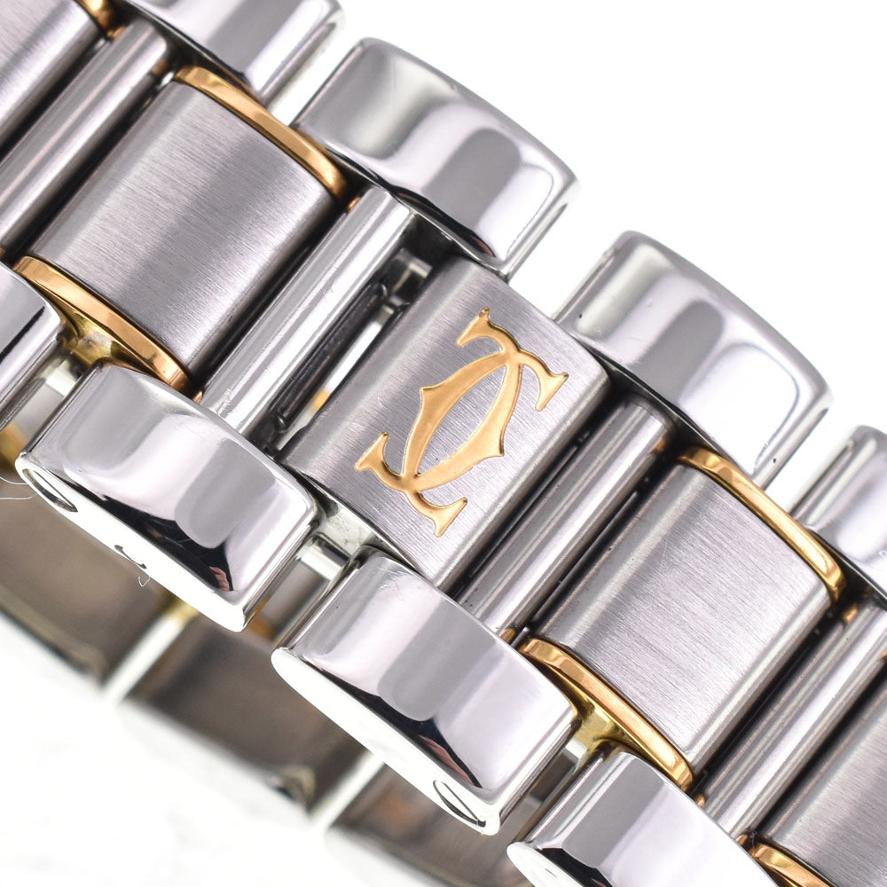 CARTIER 21 Must LM W10072R6 Stainless Steel/Gold Plated Silver Dial Quartz Ladies
 Watch B#144024