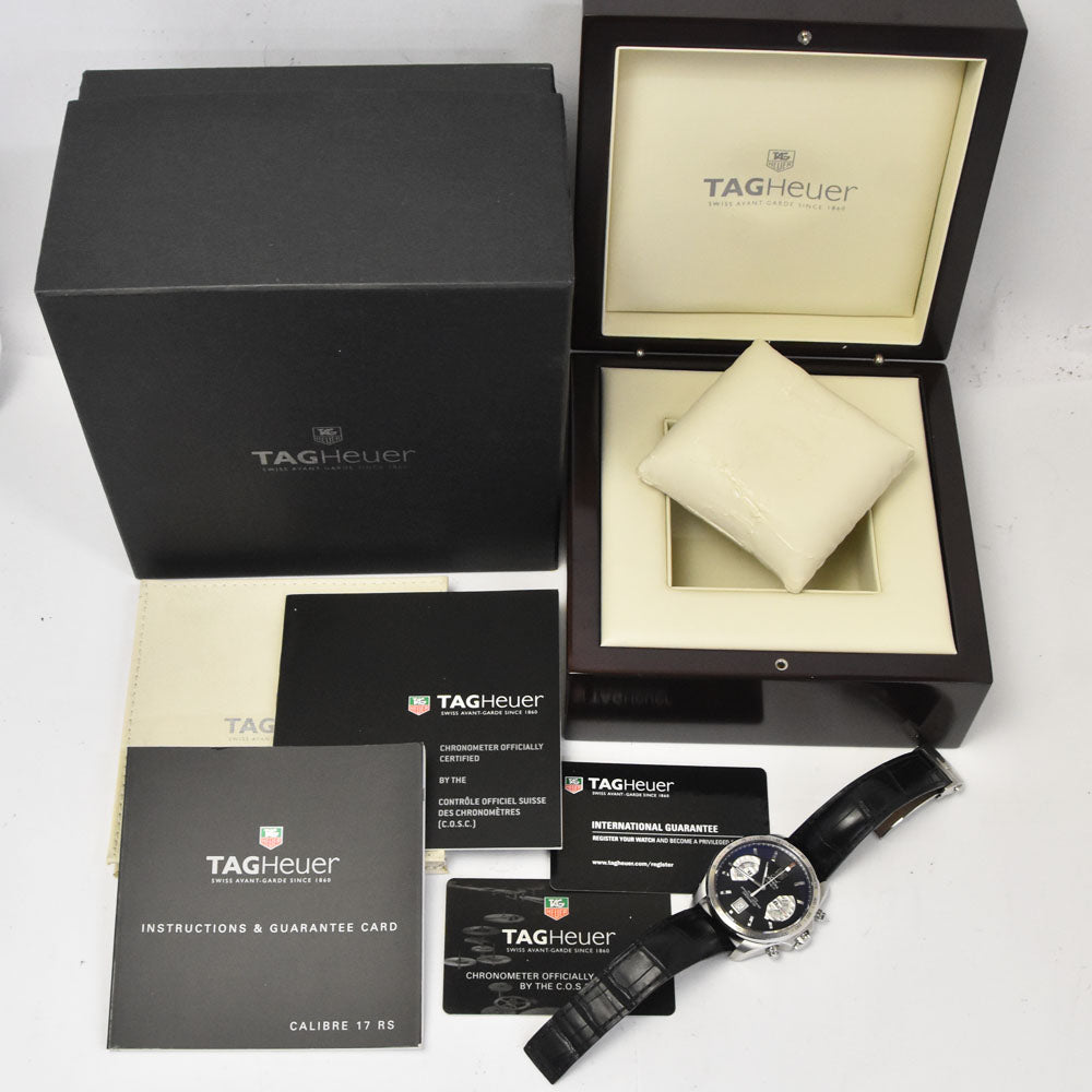 with paper TAG HEUER Grand Carrera Caliber 17RS CAV511A.FC6225 Chronograph Date black Dial Automatic Men's
 Watch R#144025