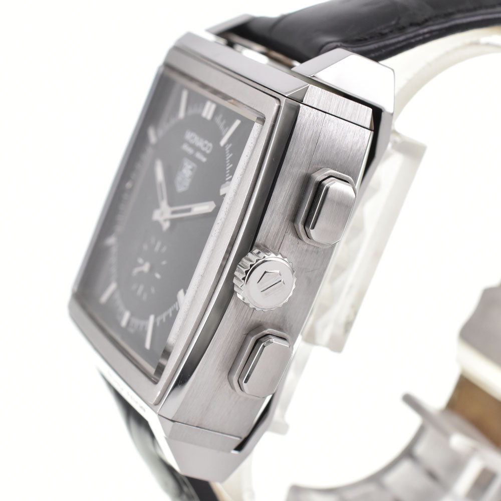 TAG HEUER Monaco 69 CW9110-0 Reversible Digital-Analog Hand Winding & Quartz black Dial Hand Winding Men's
 Watch R#144028