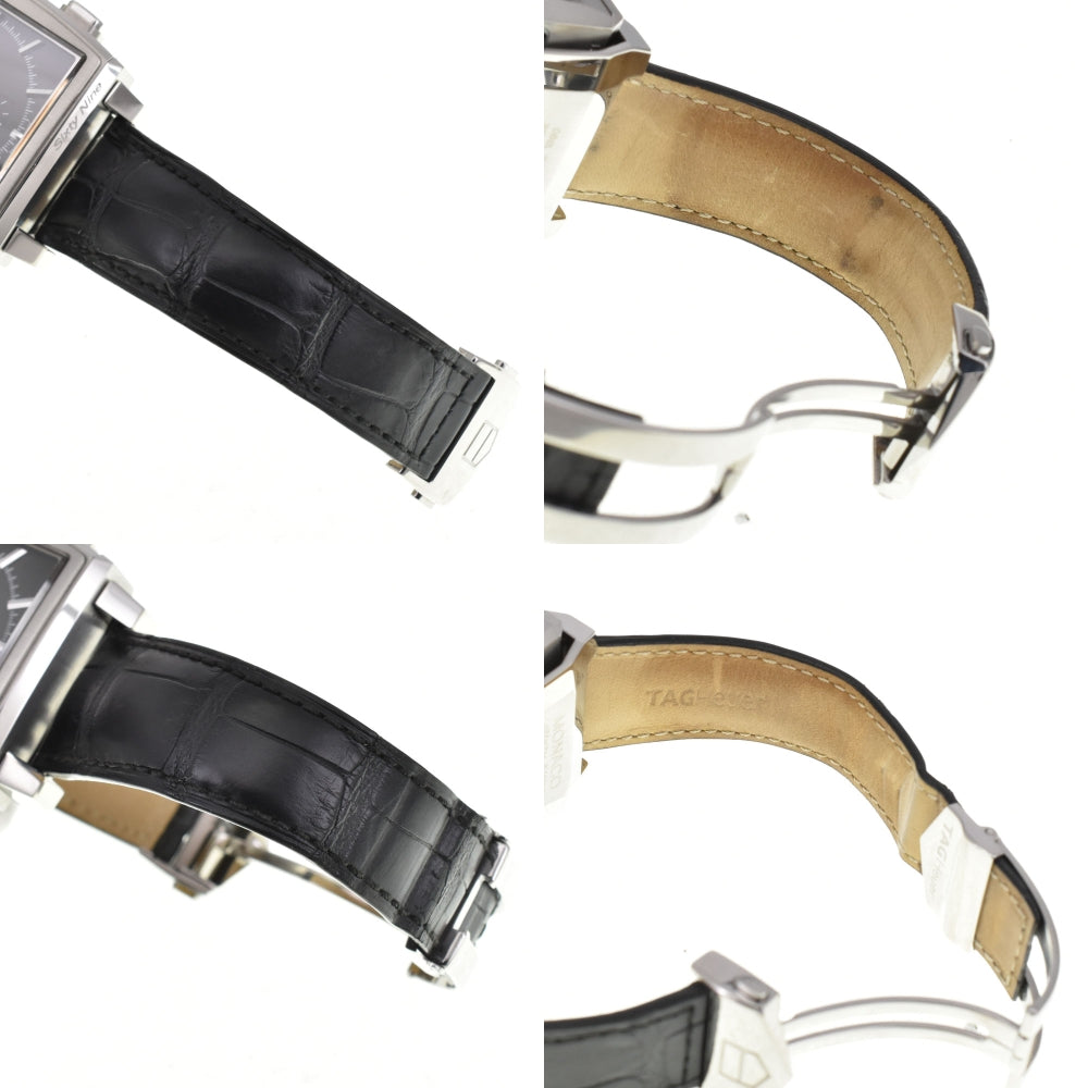 TAG HEUER Monaco 69 CW9110-0 Reversible Digital-Analog Hand Winding & Quartz black Dial Hand Winding Men's
 Watch R#144028