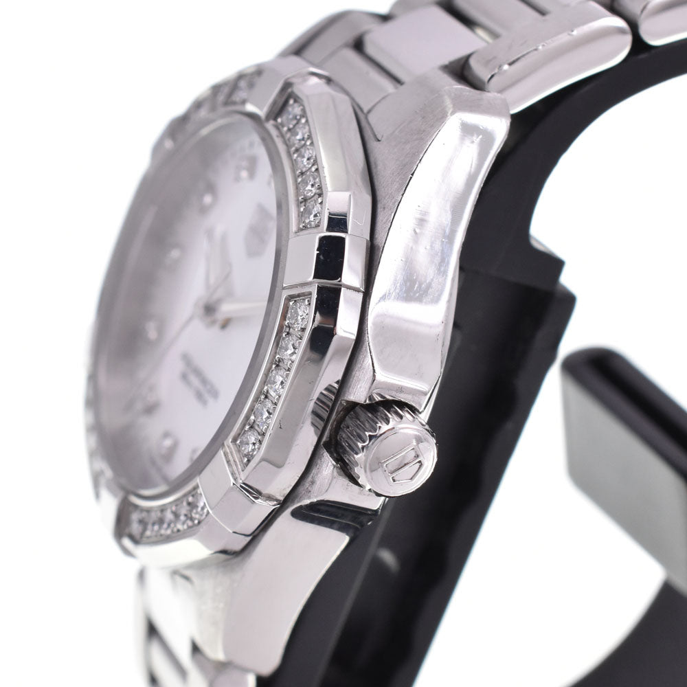 TAG HEUER Aqua racer WAY1414 diamond White shell Dial Quartz Ladies
 Watch B#144032