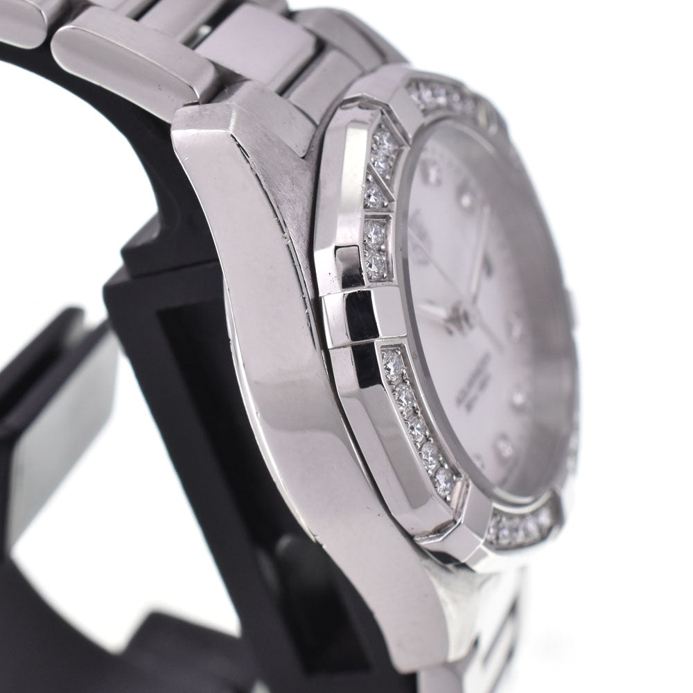 TAG HEUER Aqua racer WAY1414 diamond White shell Dial Quartz Ladies
 Watch B#144032