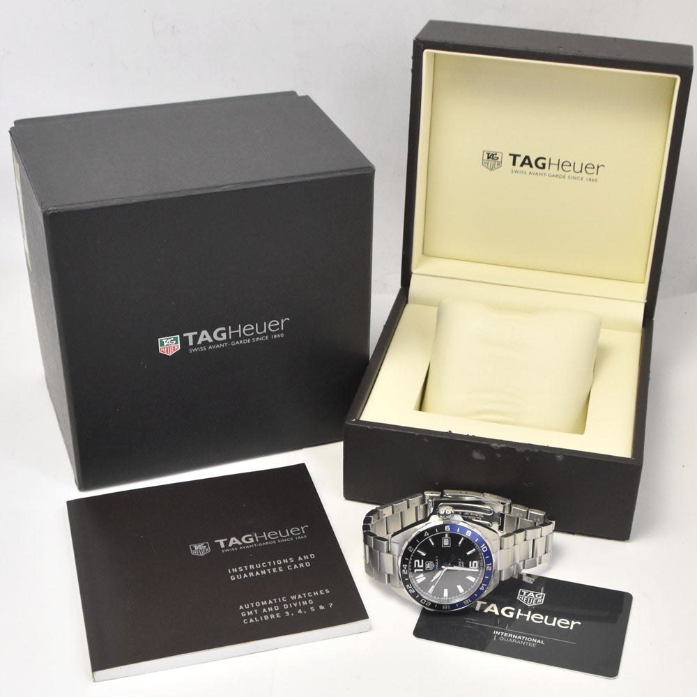 with paper TAG HEUER Formula 1 caliber 7 GMT WAZ211A.BA0875 black Dial Automatic Men's
 Watch B#144034