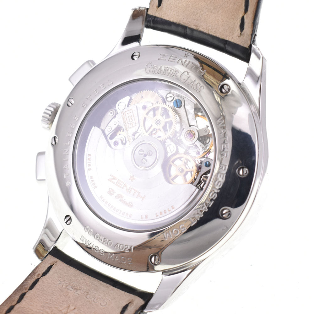 ZENITH Grand Class Open El Primero 03.0520.4021 see-through back black Dial Automatic Men's
 Watch B#144035