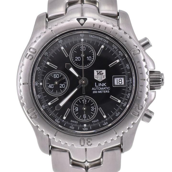 with paper TAG HEUER Link CT2111.BA0550 Chronograph Date black Dial Automatic Men's
 Watch A#144036