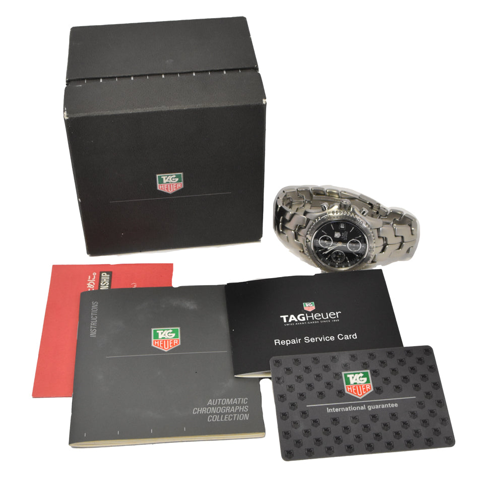 with paper TAG HEUER Link CT2111.BA0550 Chronograph Date black Dial Automatic Men's
 Watch A#144036