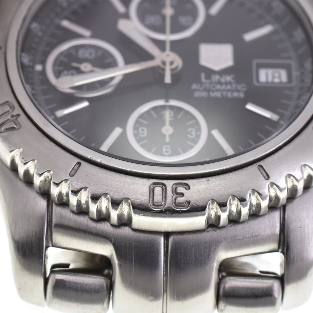 with paper TAG HEUER Link CT2111.BA0550 Chronograph Date black Dial Automatic Men's
 Watch A#144036