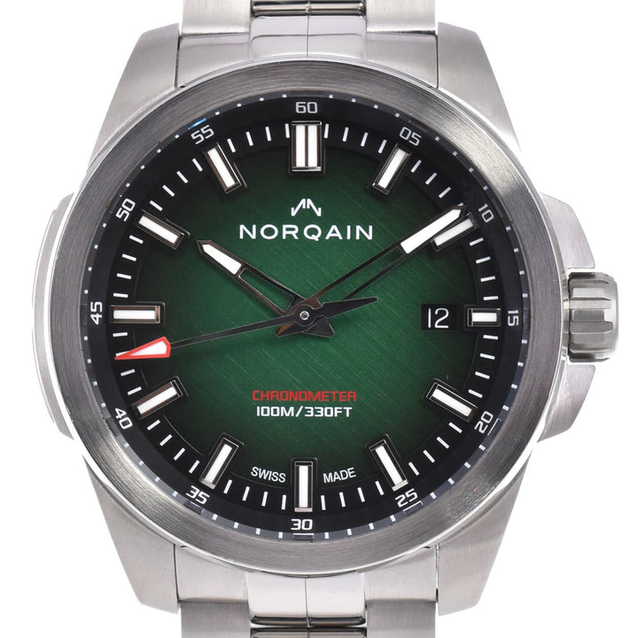 with paper NORQAIN Independence N3008S03A/ES301/150SI green Dial Automatic Men's
 Watch A#144042