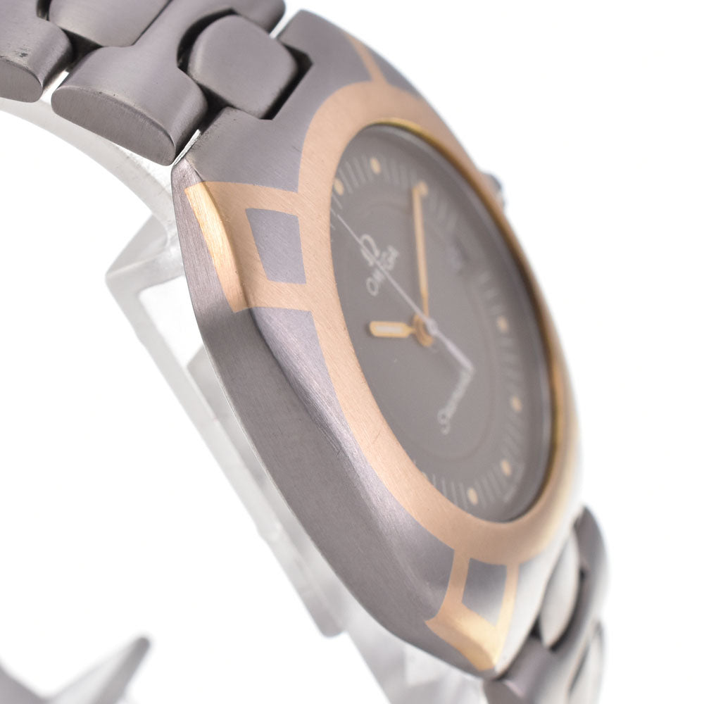 OMEGA Seamaster Polaris vintage Titanium/K18 Date gray Dial Quartz Men's
 Watch A#144045