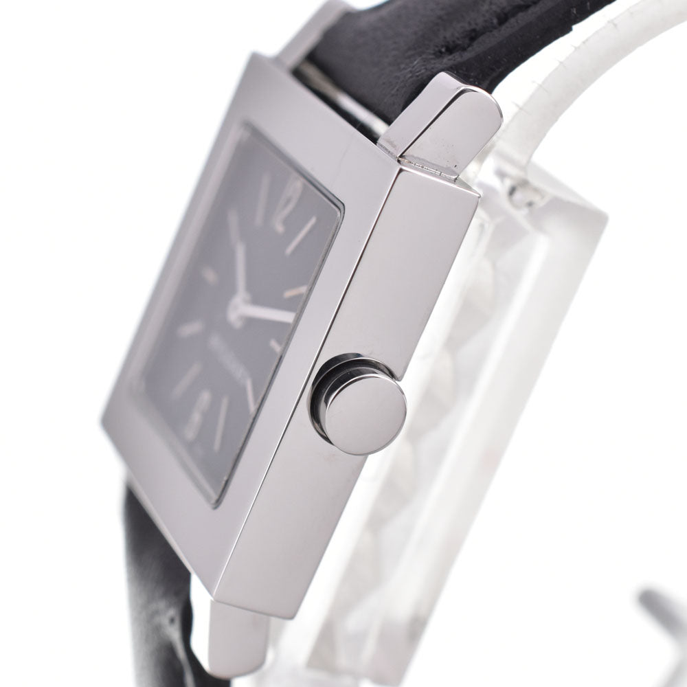 BVLGARI Quadrat SQ22SL Stainless Steel leather black Dial Quartz Ladies
 Watch A#144046