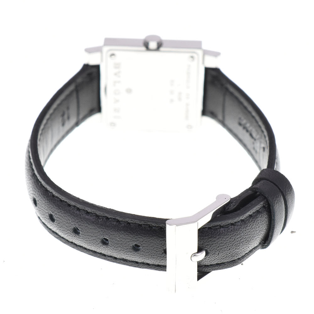 BVLGARI Quadrat SQ22SL Stainless Steel leather black Dial Quartz Ladies
 Watch A#144046
