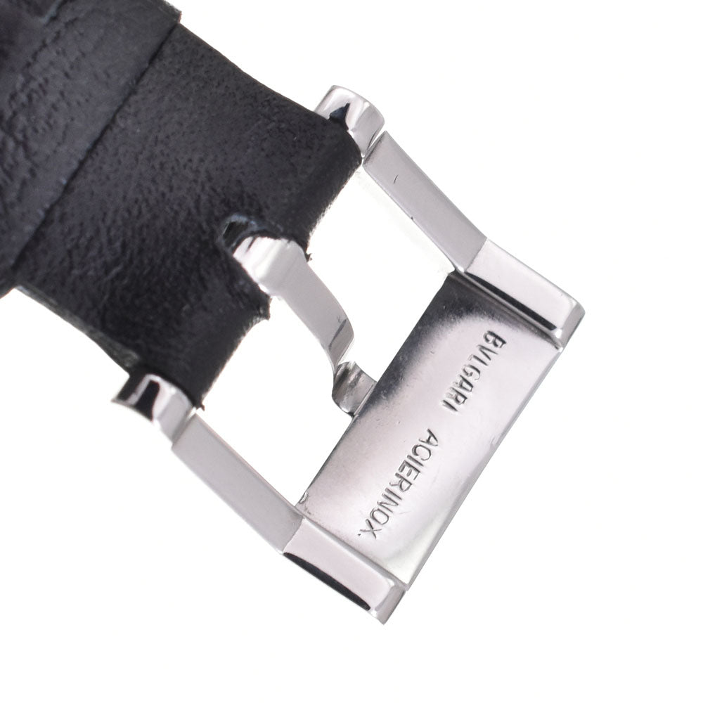 BVLGARI Quadrat SQ22SL Stainless Steel leather black Dial Quartz Ladies
 Watch A#144046