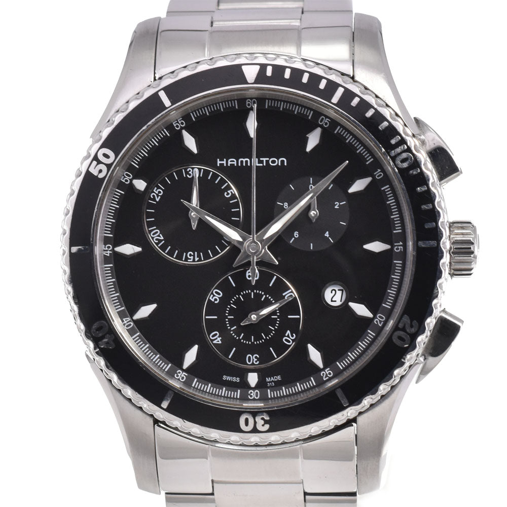 HAMILTON Jazzmaster Seaview Chrono H375120 Date black Dial Quartz Men's
 Watch A#144047