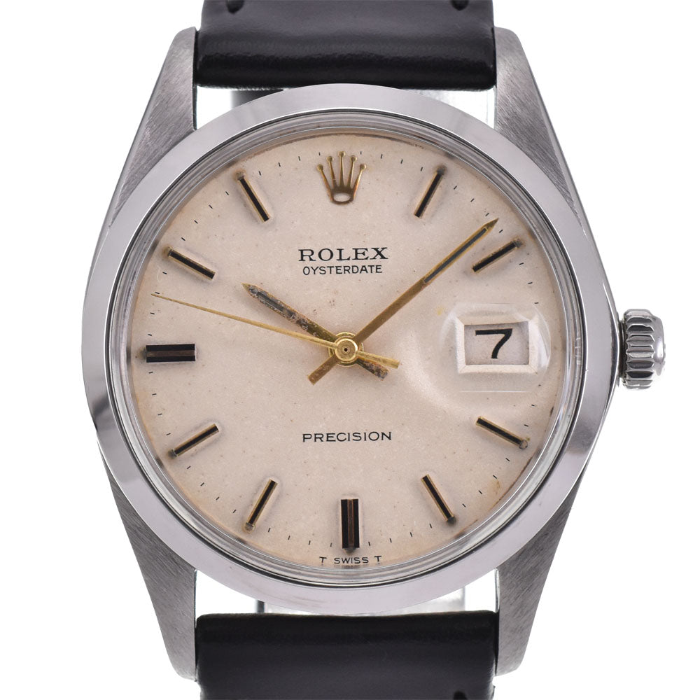 ROLEX Oyster Date Precision 6694 vintage Cal.1215 Silver Dial Hand Winding Men's
 Watch A#144049