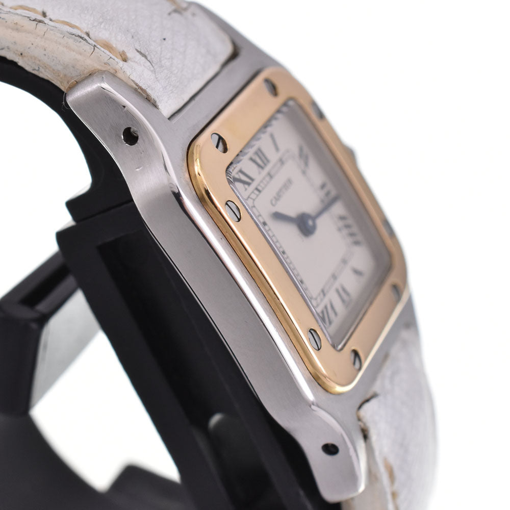 CARTIER Santosgalbe SM W200124D K18YG Bezel Ivory Dial Quartz Ladies
 Watch A#144053