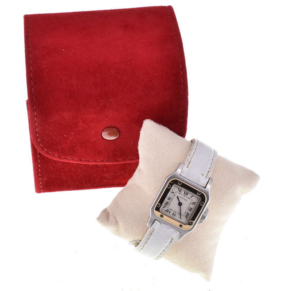 CARTIER Santosgalbe SM W200124D K18YG Bezel Ivory Dial Quartz Ladies
 Watch A#144053
