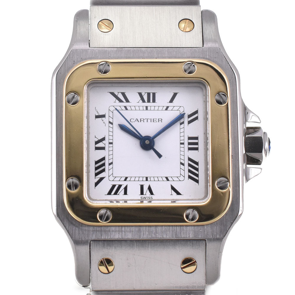 CARTIER Santosgalbe SM Stainless Steel/K18YG white Dial Automatic Ladies
 Watch B#144054