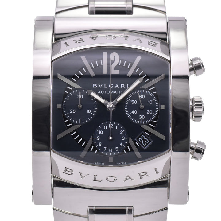 with paper BVLGARI Assioma AA48SCH Chronograph Date Navy Dial Automatic Men's
 Watch A#144059