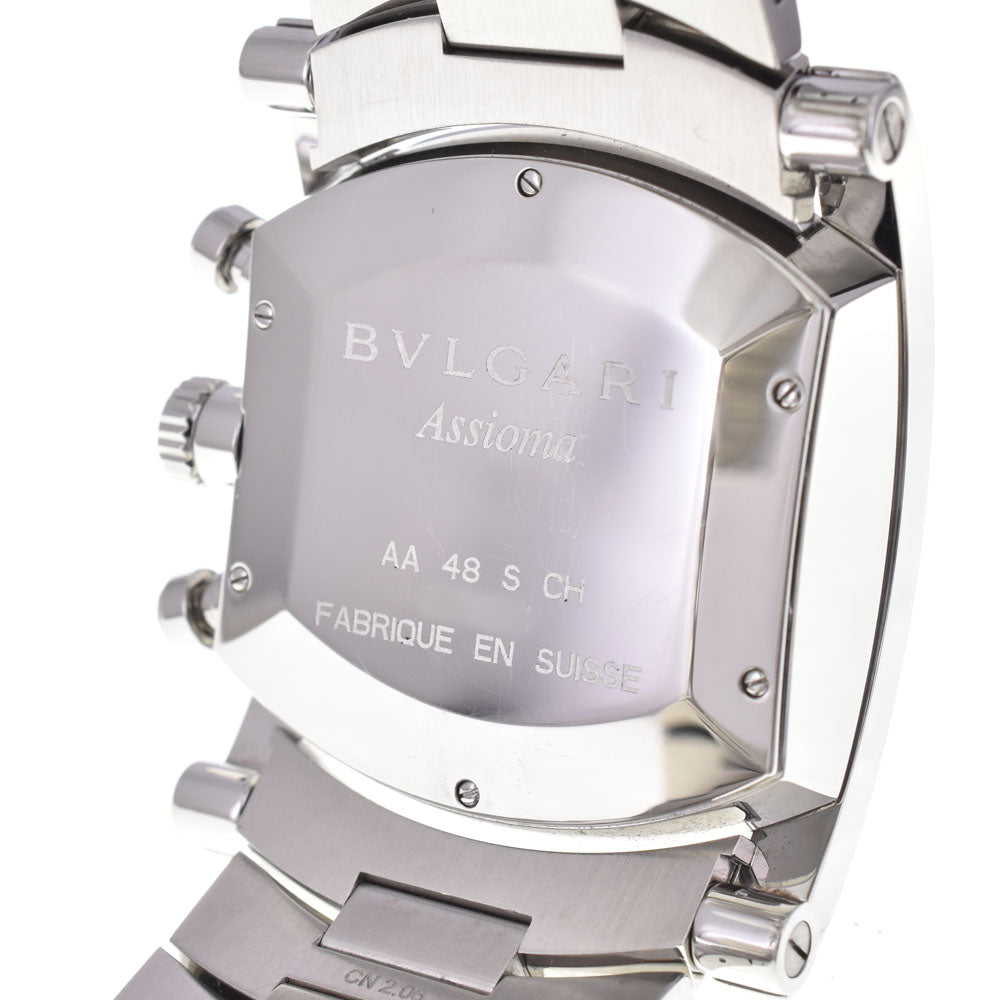 with paper BVLGARI Assioma AA48SCH Chronograph Date Navy Dial Automatic Men's
 Watch A#144059