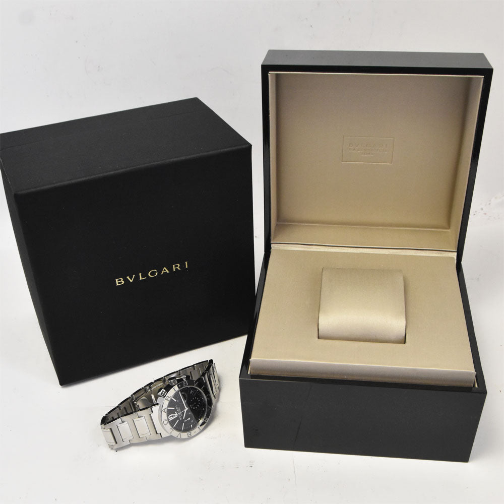 BVLGARI Bvlgari Bvlgari BB38SSCH Chronograph Date black Dial Automatic Men's
 Watch A#144062